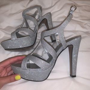 Touch Ups silver prom heels!